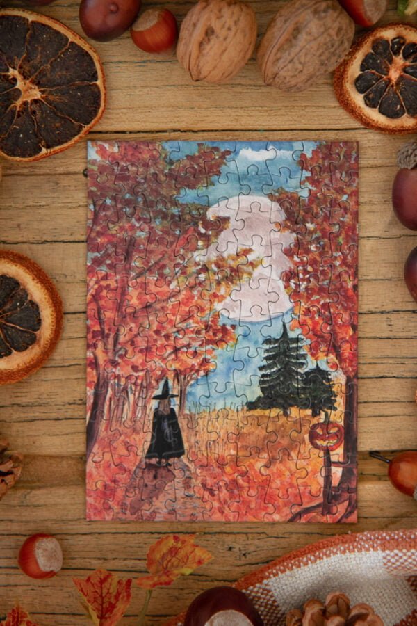 Puzzle Sorcière sur le chemin - Caro from Woodland - 99 pièces