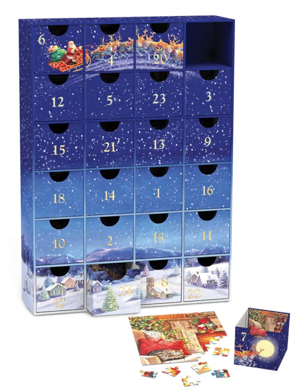Calendrier de l’avent Puzzle Merry Christmas - Eurographics - 1200 pièces – Image 3