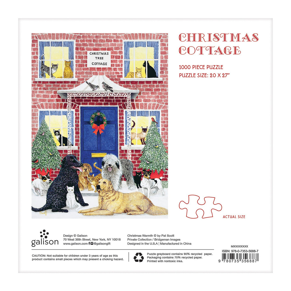 Puzzle Christmas Cottage - Galison - 1000 pièces – Image 4