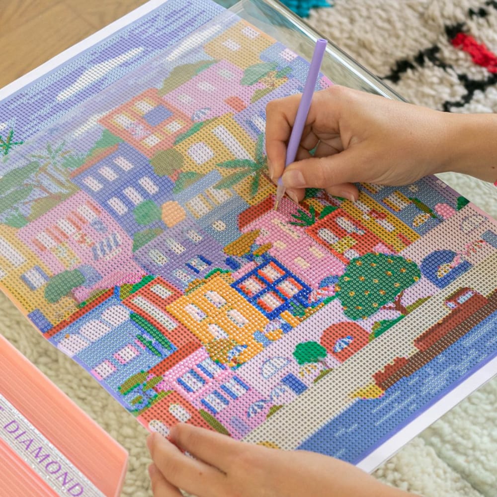 Diamond Painting Maisons Colorées - La Petite Epicerie – Image 2