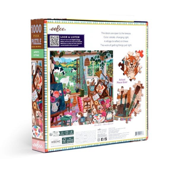 Puzzle Artist's Cottage - eeBoo - 1000 pièces – Image 3