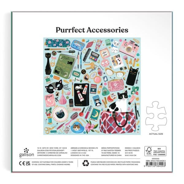 Puzzle Purrfect Accessories - Galison - 500 pièces – Image 6