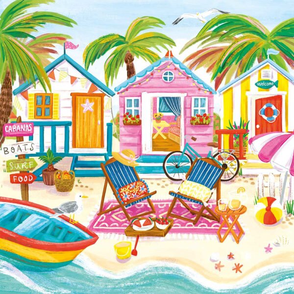 Puzzle Beach Huts - Magnolia - 1023 pièces – Image 2