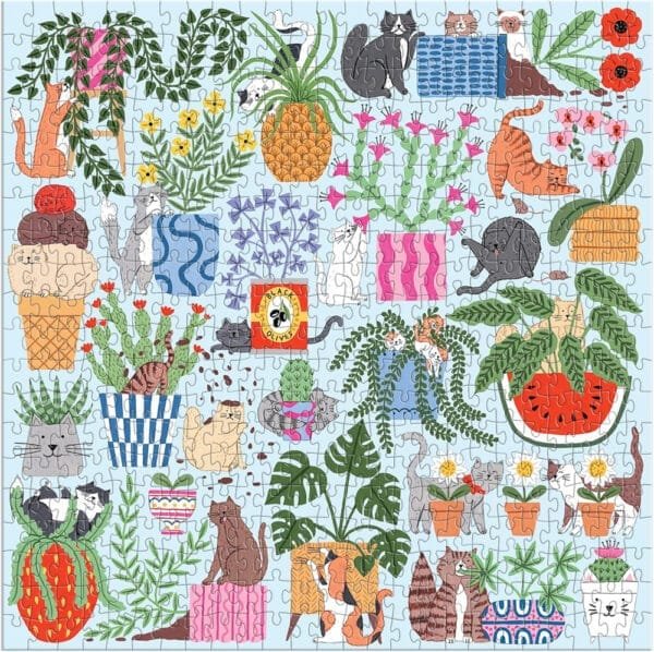 Puzzle Cats in The Houseplants - Galison - 500 pièces – Image 4