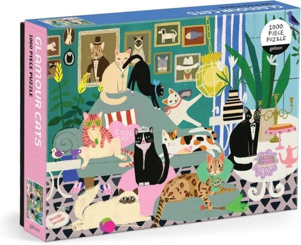 (Boîte abîmée) Puzzle Glamour Cats - Galison - 1000 pièces