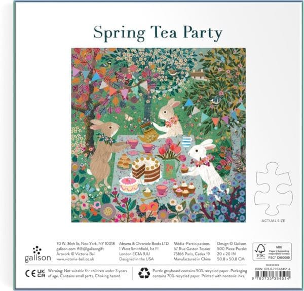 Puzzle Spring Tea Party - Galison - 500 pièces – Image 6