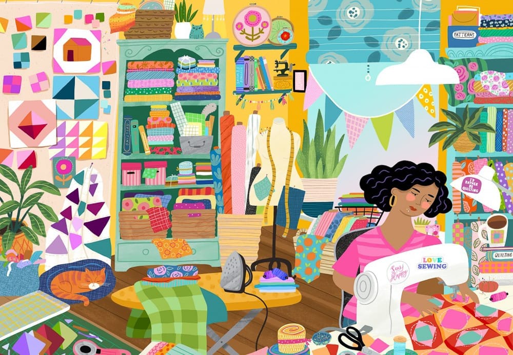 Puzzle My Happy Place is in the Sewing Room - Pieces & Peace - 1000 pièces – Image 2