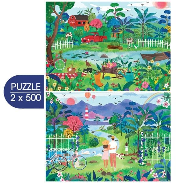 Puzzles Ode au Printemps - Pieces & Peace - 2 X 500 pièces