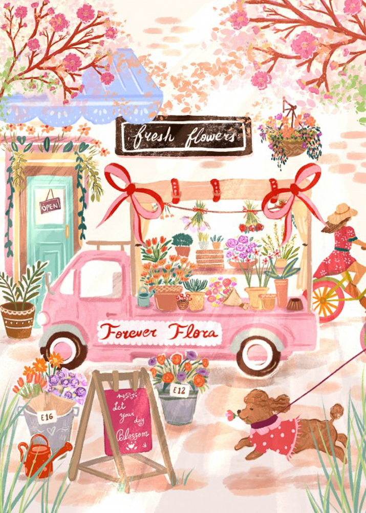 Puzzle Forever Flora, Flower Truck - Pieces & Peace - 500 pièces – Image 2