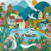 Puzzle Village Côtier - Pieces & Peace - 1000 pièces