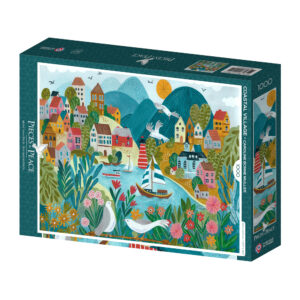 Puzzle Village Côtier - Pieces & Peace - 1000 pièces