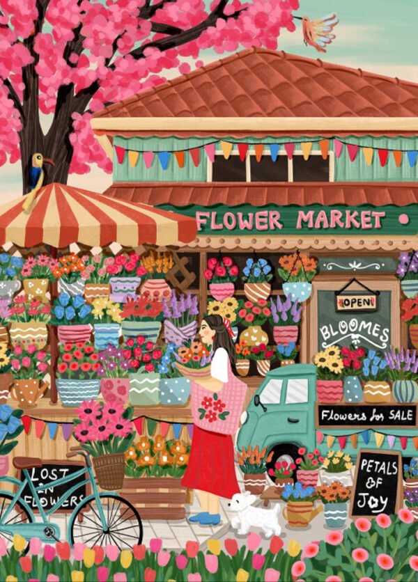 Puzzle Marché aux Fleurs - Pieces & Peace - 1500 pièces – Image 2