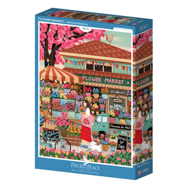 Puzzle Marché aux Fleurs - Pieces & Peace - 1500 pièces