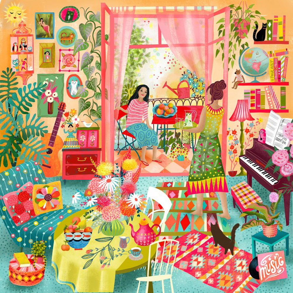 Puzzle Salle de Musique avec Vue - Pieces & Peace - 1000 pièces – Image 2