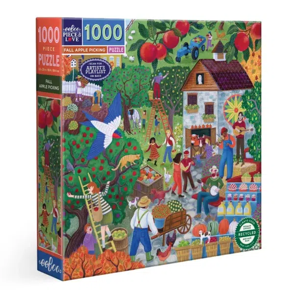 Puzzle FALL APPLE PICKING - eeBoo - 1000 pièces
