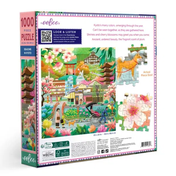 Puzzle SEASONS IN KYOTO - eeBoo - 1000 pièces – Image 3