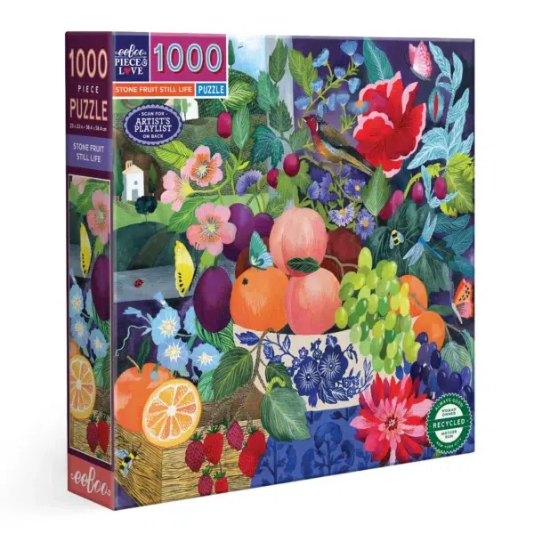 Puzzle STONE FRUIT STILL LIFE - eeBoo - 1000 pièces