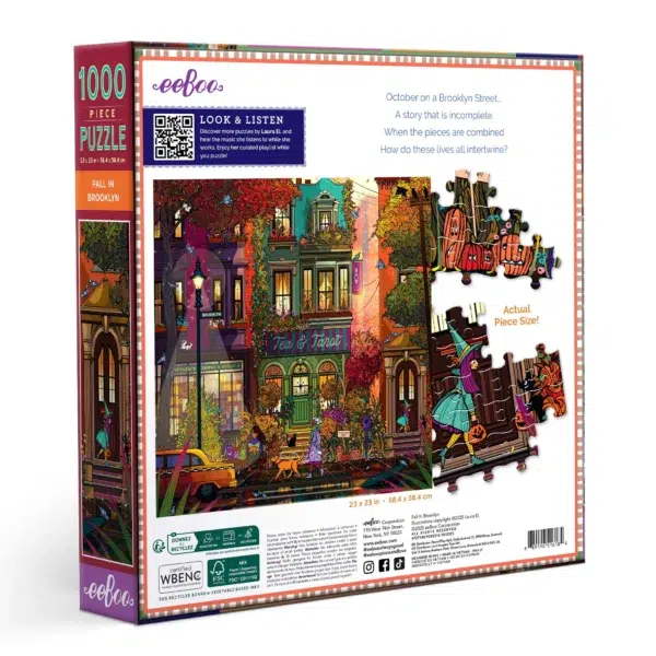 Puzzle FALL IN BROOKLYN - eeBoo - 1000 pièces – Image 2