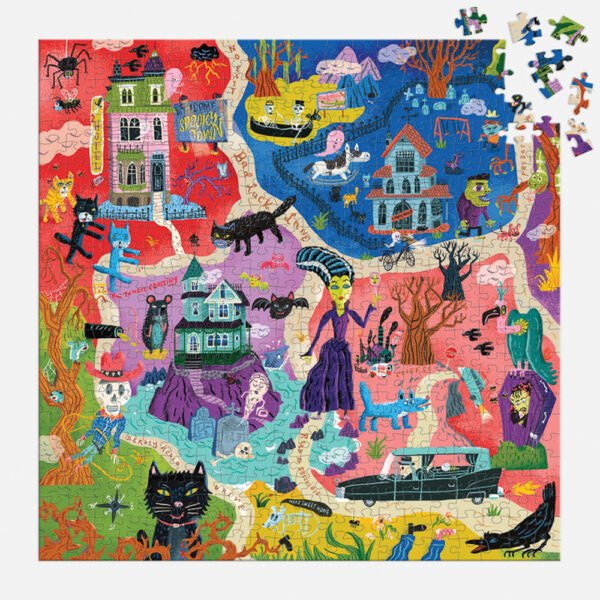 Puzzle Welcome to Spooky Town - Mudpuppy - 500 pièces – Image 3