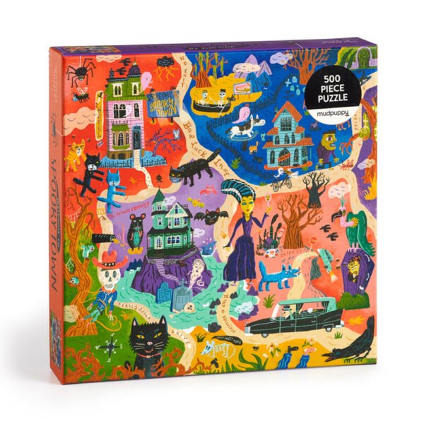 Puzzle Welcome to Spooky Town - Mudpuppy - 500 pièces