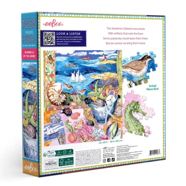 Puzzle SEASHELLS BY THE SHORE - eeBoo - 1000 pièces – Image 3
