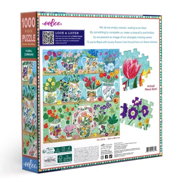 Puzzle FLORAL CUPBOARD - eeBoo - 1000 pièces – Image 2