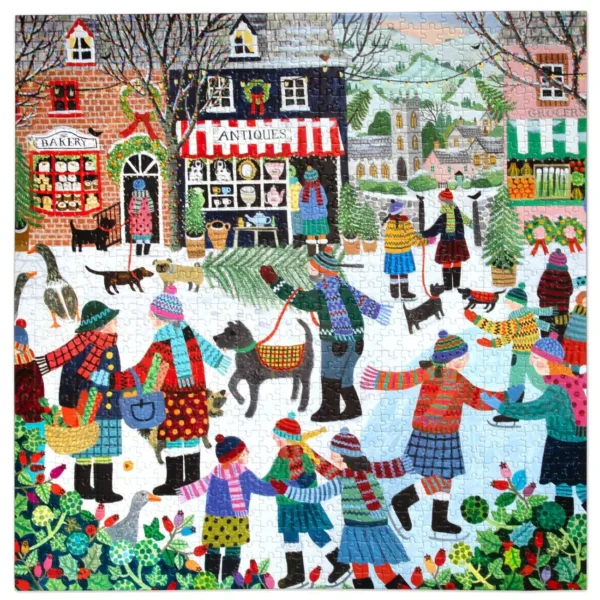 Puzzle CHRISTMAS IN THE SQUARE - eeBoo - 1000 pièces – Image 2