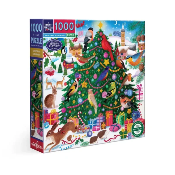 Puzzle CHRISTMAS SONGBIRDS - eeBoo - 1000 pièces