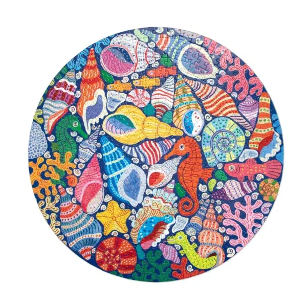 Puzzle SEAHORSES, SHELLS & CORAL - eeBoo - 500 pièces – Image 3
