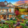 Puzzle Jardin de Maison de Campagne - Bluebird - 500 pièces