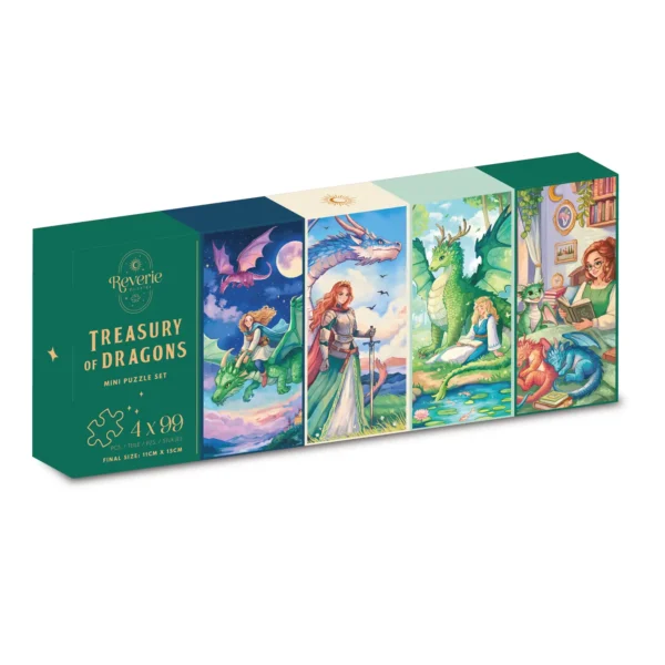 Puzzle Treasury Of Dragons - Reverie Puzzles - 4 x 99 pièces
