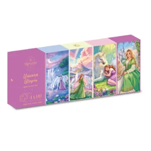Puzzle Unicorn Utopia - Reverie Puzzles - 4 x 99 pièces