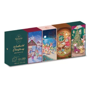 Puzzle Woodland Christmas - Reverie Puzzles - 4 x 99 pièces