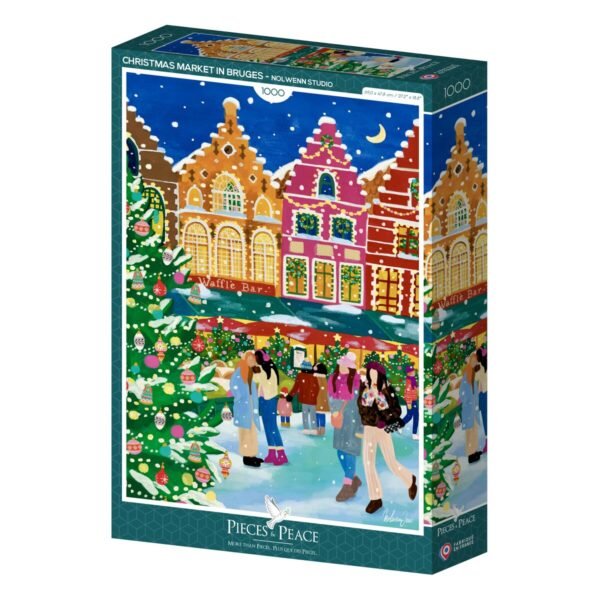 Puzzle Marché de Noël à Bruges – Pieces & Peace – 1000 pièces