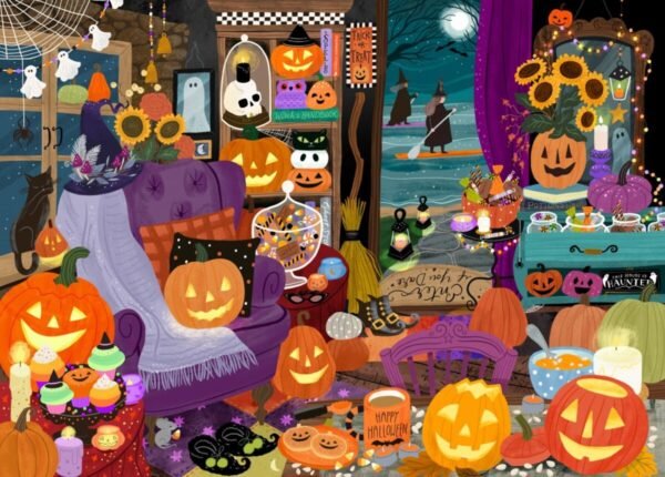 Puzzle L'heure des Sorcières d'Halloween – Pieces & Peace – 1500 pièces – Image 2