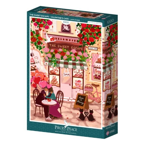 Puzzle L'Echappée Belle - Café de la Saint-Valentin – Pieces & Peace – 1000 pièces