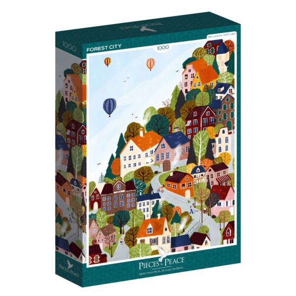 Puzzle Ville Forestière – Pieces & Peace – 1000 pièces