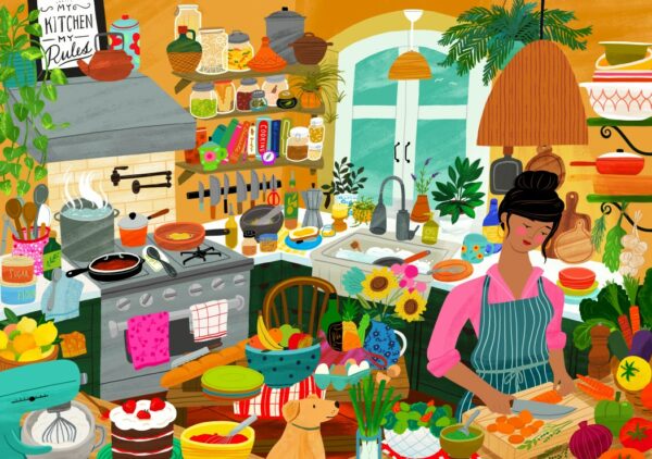 Puzzle Mon bonheur est dans la cuisine - Pieces & Peace – 2000 pièces