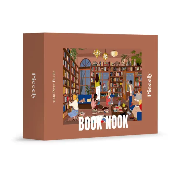 Book Nook, 1000 Pieces Puzzle Book Nook - Piecely - 1000 pièces