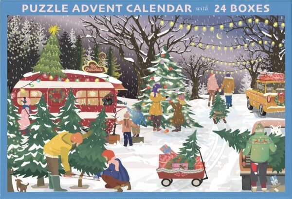 Calendrier de l’avent Christmas Tress & Snow Flakes - Vissevasse - 1000 pièces – Image 9