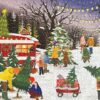 CHRISTMAS TREES SNOW FLAKES - puzzle calendar 4 Calendrier de l’avent Christmas Tress & Snow Flakes - Vissevasse - 1000 pièces