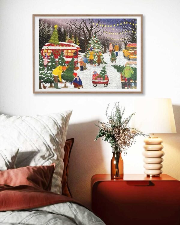 Calendrier de l’avent Christmas Tress & Snow Flakes - Vissevasse - 1000 pièces – Image 3