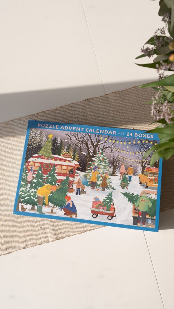 Calendrier de l’avent Christmas Tress & Snow Flakes - Vissevasse - 1000 pièces – Image 2