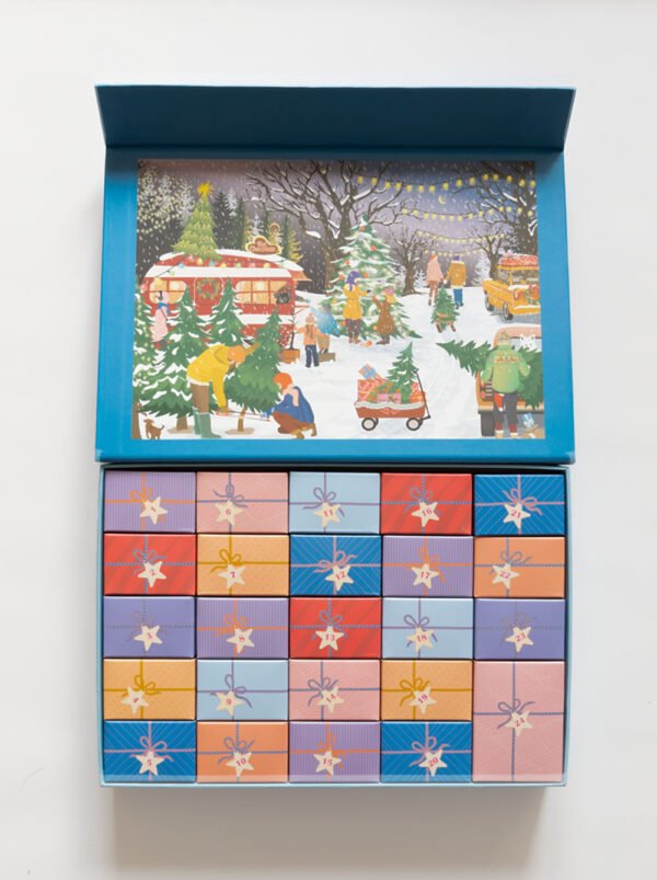 Calendrier de l’avent Christmas Tress & Snow Flakes - Vissevasse - 1000 pièces