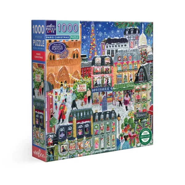 Puzzle Paris Christmas - eeBoo - 1000 pièces