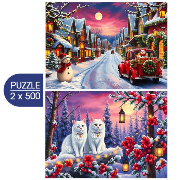 Puzzle Ready for Christmas x 2 - Bluebird - 500 pièces – Image 2