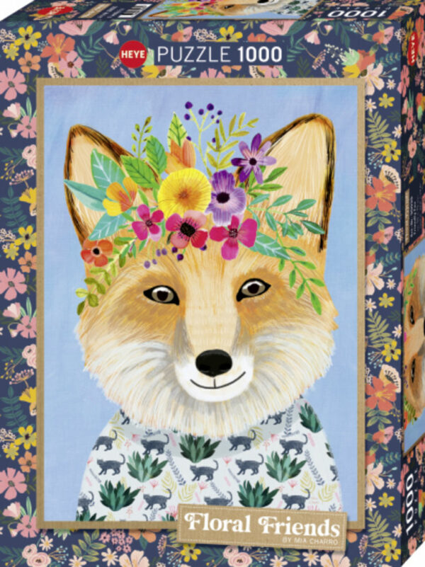Puzzle Friendly Fox Floral Friends - Heye - 1000 pièces