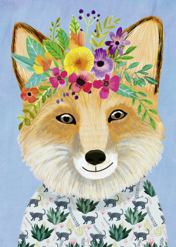 Puzzle Friendly Fox Floral Friends - Heye - 1000 pièces