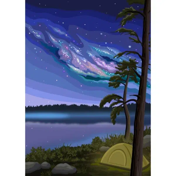 Puzzle Northern Camping - Villager - 1000 pièces