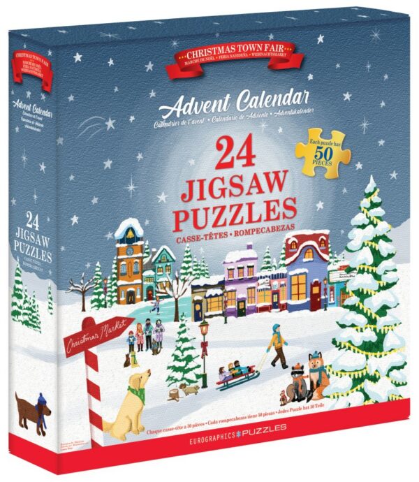 Christmas Town Fair Calendrier de l’avent Puzzle Christmas Town Fair - Eurographics - 1200 pièces